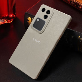 Vivo V30 5G Solid Color Leather Texture Matte Phone Back Case