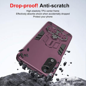 Vivo V40 5G Armor knight Series Camera Protection 2 in 1 Shockproof Phone Cover with Kickstand
