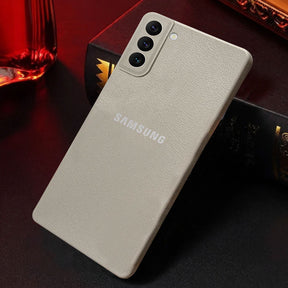 Samsung Galaxy S22 5G Solid Color Leather Texture Matte Phone Back Case