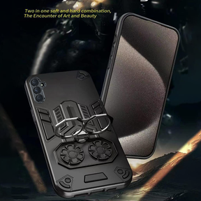 Samsung Galaxy S24 5G Armor knight Series Camera Protection 2 in 1 Shockproof Phone Cover with Kickstand