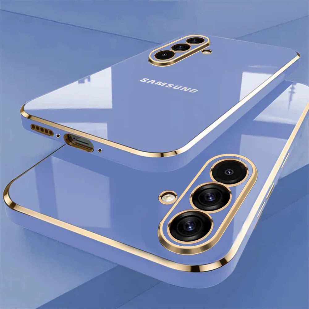 GALAXY A36/A56 5G ULTRA-SHINE GOLD ELECTROPLATED LUXURIOUS  BACK CASE WITH CAMERA PROTECTION
