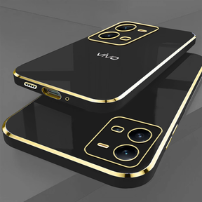 VIVO V25 5G ULTRA-SHINE GOLD ELECTROPLATED LUXURIOUS BACK CASE WITH CAMERA PROTECTION