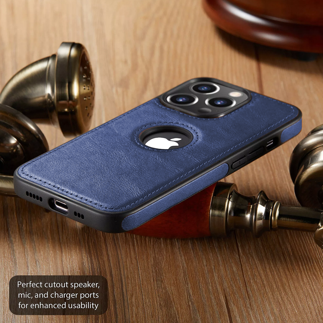 IPHONE 16 PRO 5G Drop Protection | Raised Camera Edges Protective Back Leather Case