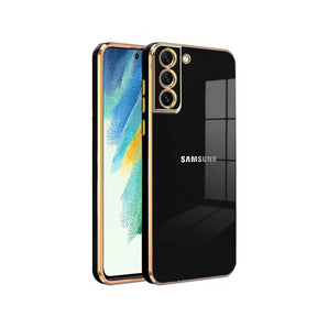 GALAXY S21 FE 5G ULTRA-SHINE GOLD ELECTROPLATED LUXURIOUS  BACK CASE WITH CAMERA PROTECTION
