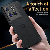 MOTOROLA EDGE 70 5G Business LEATHER BACK CASE WITH CAMERA PROTECTION WITH IMPOSED MOTO LOGO