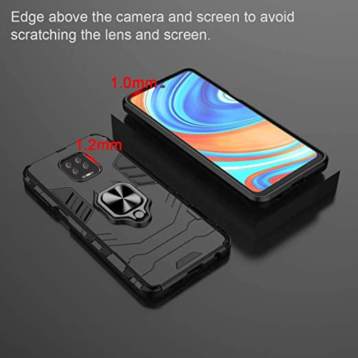 Redmi Note 10 Pro/Note 9 Pro Armour Iron Man Case With Ring Holder
