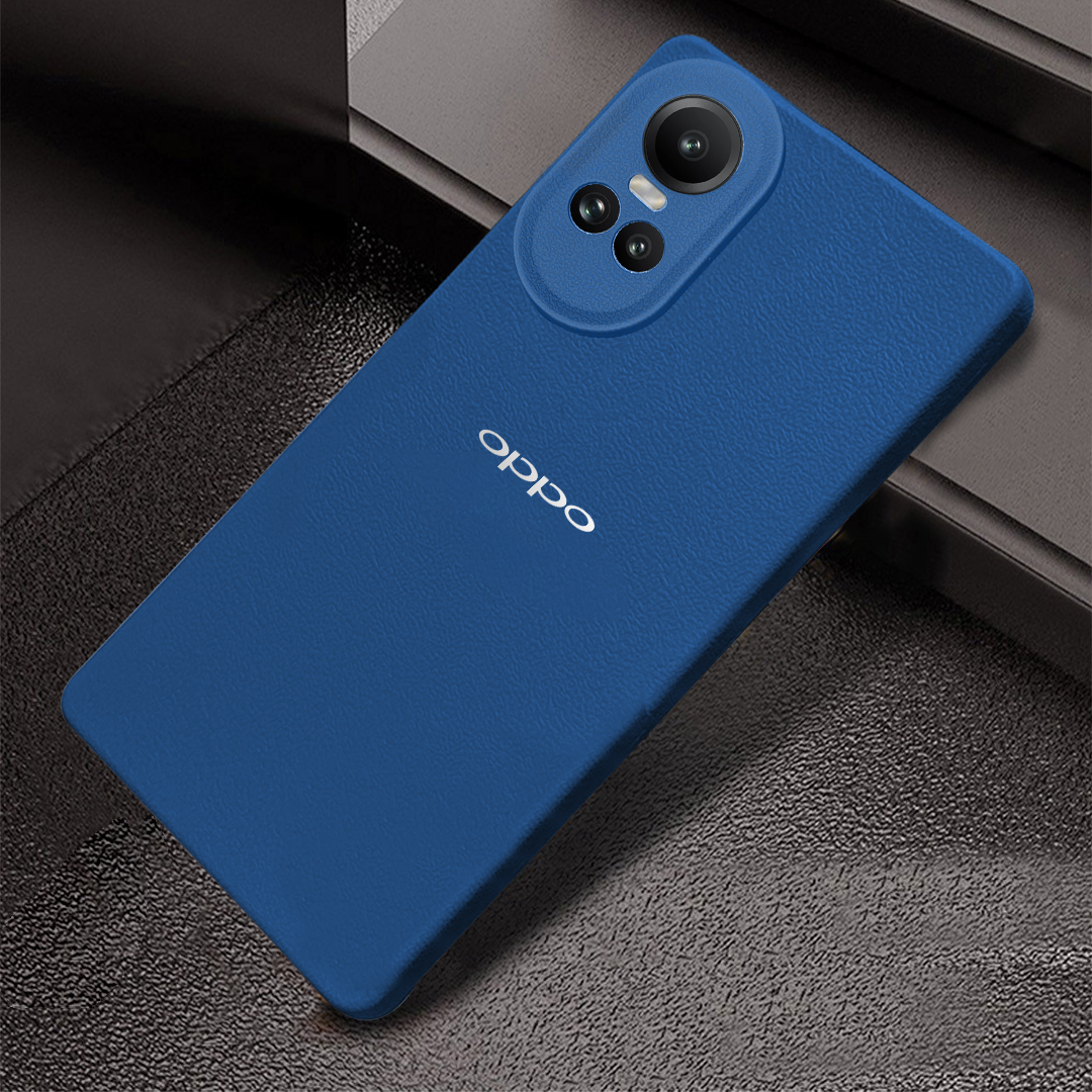 Oppo RENO 10 5G Solid Color Leather Texture Matte Phone Back Case