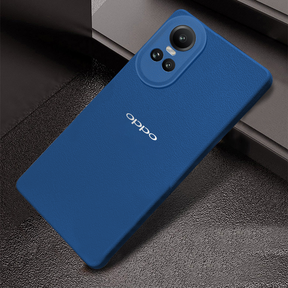 Oppo RENO 10 5G Solid Color Leather Texture Matte Phone Back Case