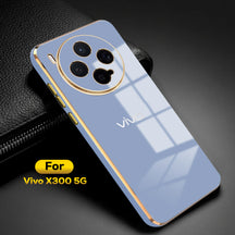 VIVO X300 5G ULTRA-SHINE GOLD ELECTROPLATED LUXURIOUS  BACK CASE WITH CAMERA PROTECTION