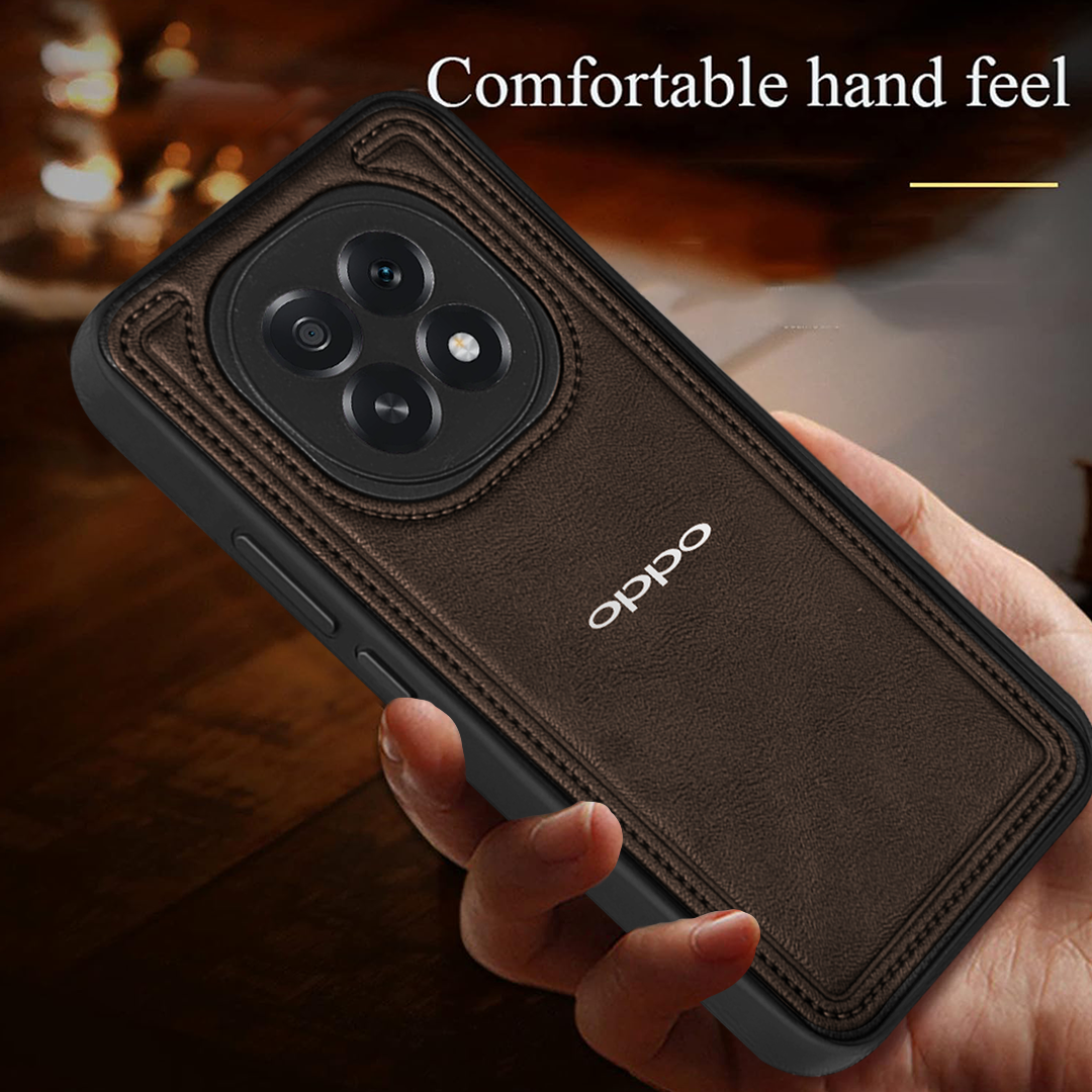 OPPO F29 5G Vintage Leather Stitched Protective Back Case
