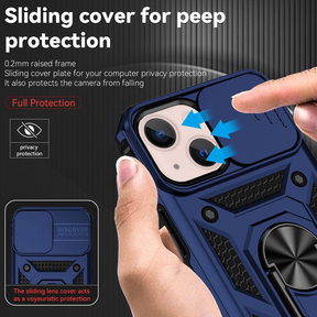 IPhone 14 5G Armor Military-grade Case With Sliding Camera Cover & 360 Kickstand