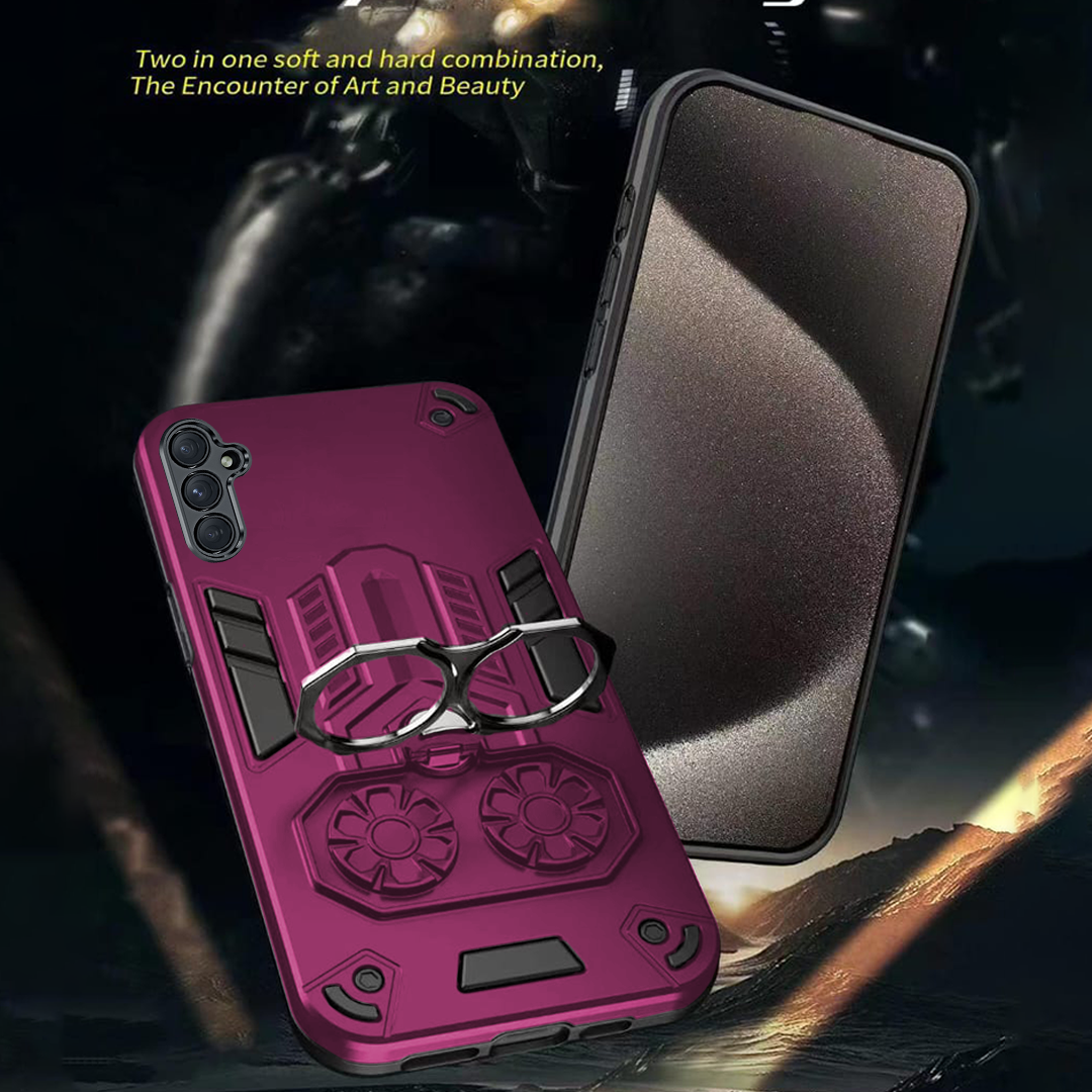 Samsung Galaxy S24 5G Armor knight Series Camera Protection 2 in 1 Shockproof Phone Cover with Kickstand