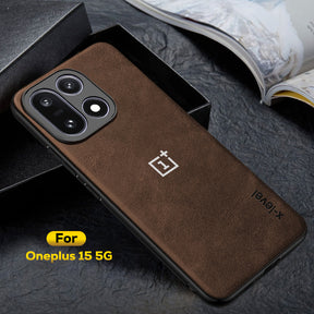 OnePlus 15 5G Business LEATHER BACK CASE WITH CAMERA PROTECTION