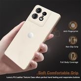 MOTO EDGE 50 PRO 5G Solid Color Leather Texture Matte Phone Back Case