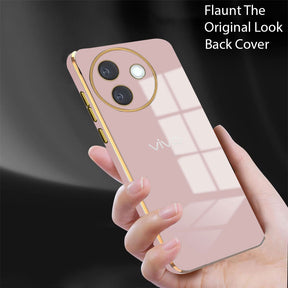 VIVO Y39 5G ULTRA-SHINE GOLD ELECTROPLATED LUXURIOUS  BACK CASE WITH CAMERA PROTECTION