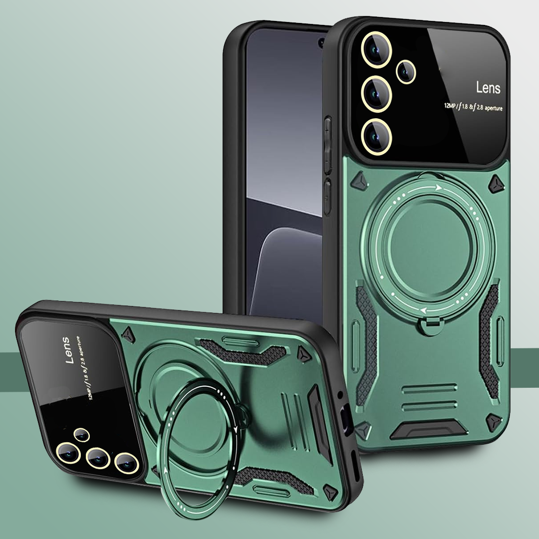 SAMSUNG GALAXY A26 5G Heavy Duty Rugged Shockproof Camera Lens Protector Phone Cover with Kickstand