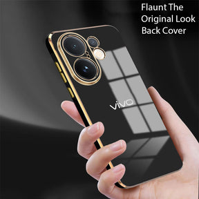 VIVO X200FE 5G ULTRA-SHINE GOLD ELECTROPLATED LUXURIOUS BACK CASE WITH CAMERA PROTECTION