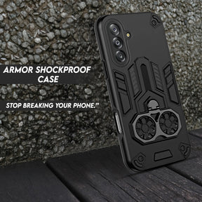 Samsung Galaxy A16 5G Armor knight Series Camera Protection 2 in 1 Shockproof Phone Cover with Kickstand