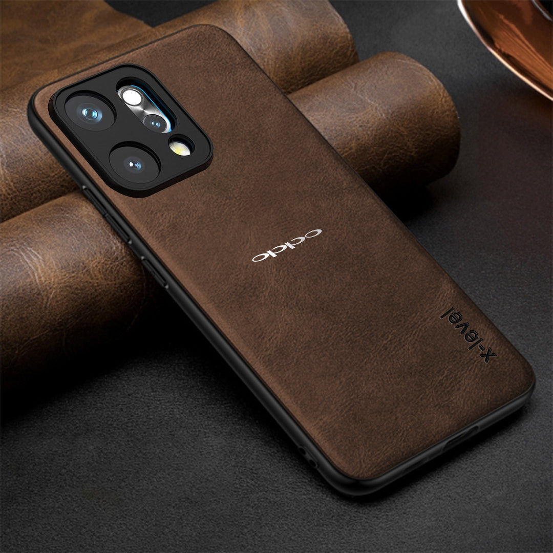 OPPO RENO 14 PRO 5G Business Style PU LEATHER PROTECTIVE BACK CASE WITH CAMERA PROTECTION