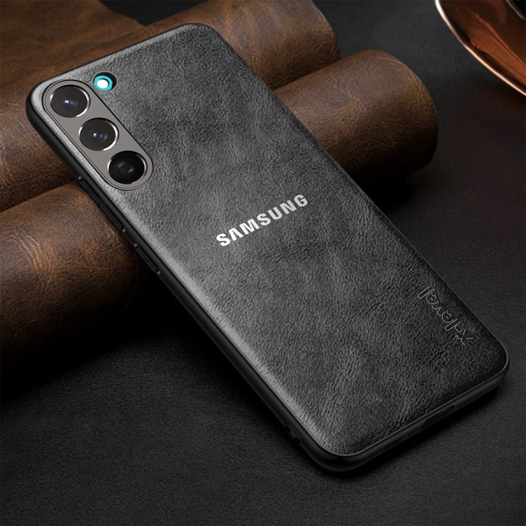 GALAXY S23 5G Business Style PU LEATHER PROTECTIVE BACK CASE WITH CAMERA PROTECTION