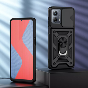 Motorola G85 5G Armor Military-grade Case With Sliding Camera Cover & 360 Kickstand