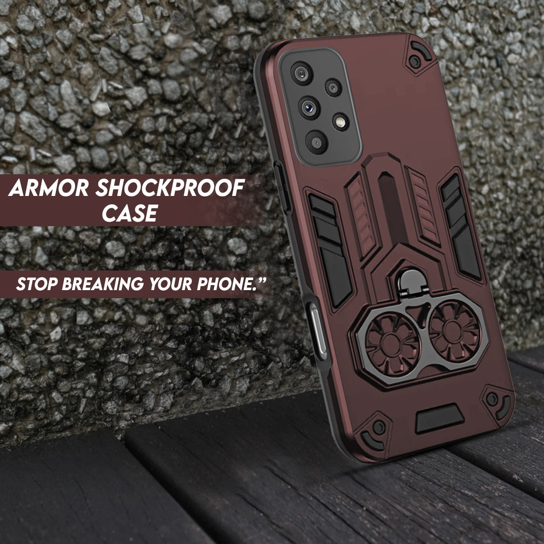 Samsung Galaxy A53 5G Armor knight Series Camera Protection 2 in 1 Shockproof Phone Cover with Kickstand