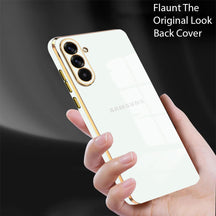 GALAXY A35 5G ULTRA-SHINE GOLD ELECTROPLATED LUXURIOUS  BACK CASE WITH CAMERA PROTECTION