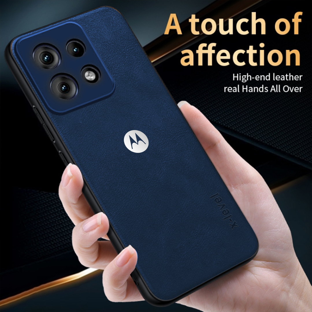 MOTOROLA EGDE 50 NEO 5G Business Style PU LEATHER PROTECTIVE BACK CASE WITH CAMERA PROTECTION