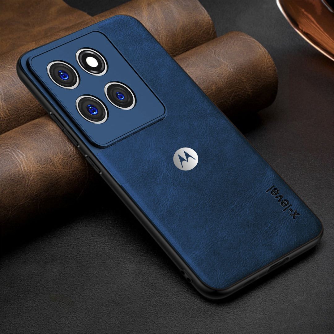 MOTOROLA EDGE 60 STYLUS 5G Business Style PU LEATHER PROTECTIVE BACK CASE WITH CAMERA PROTECTION