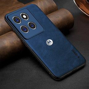 MOTOROLA EDGE 60 STYLUS 5G Business Style PU LEATHER PROTECTIVE BACK CASE WITH CAMERA PROTECTION