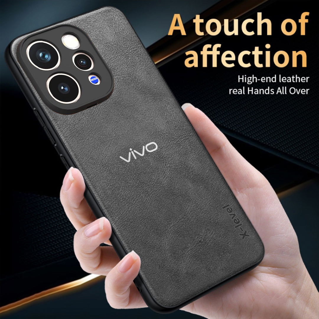 VIVO V70 5G Business Style PU LEATHER PROTECTIVE BACK CASE WITH CAMERA PROTECTION