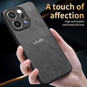 VIVO V70 5G Business Style PU LEATHER PROTECTIVE BACK CASE WITH CAMERA PROTECTION