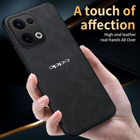 OPPO RENO 13 5G Business Style PU LEATHER PROTECTIVE BACK CASE WITH CAMERA PROTECTION