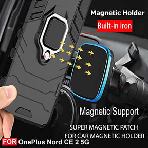 Oneplus Nord CE 2 5G Armour Iron Man Case With Kickstand