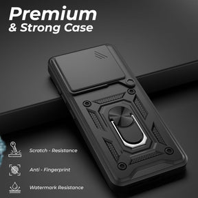 VIVO V70 5G Armor Military-grade Case With Sliding Camera Protection Cover & 360 Kickstand