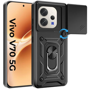 VIVO V70 5G Armor Military-grade Case With Sliding Camera Protection Cover & 360 Kickstand