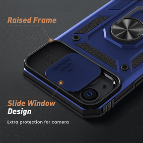 IPhone 14 5G Armor Military-grade Case With Sliding Camera Cover & 360 Kickstand