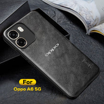 OPPO A6 5G Business Style PU LEATHER PROTECTIVE BACK CASE WITH CAMERA PROTECTION