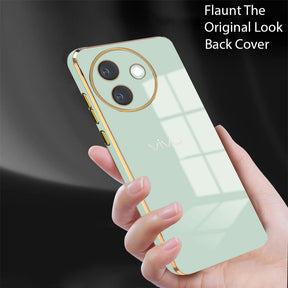 VIVO Y39 5G ULTRA-SHINE GOLD ELECTROPLATED LUXURIOUS  BACK CASE WITH CAMERA PROTECTION