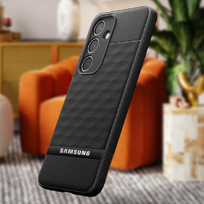 SAMSUNG GALAXY A35 5G 3D Hexa Cube Design Drop Protection | Camera Protection TPU Back Case