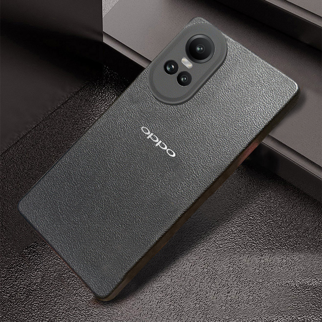 Oppo RENO 10 5G Solid Color Leather Texture Matte Phone Back Case