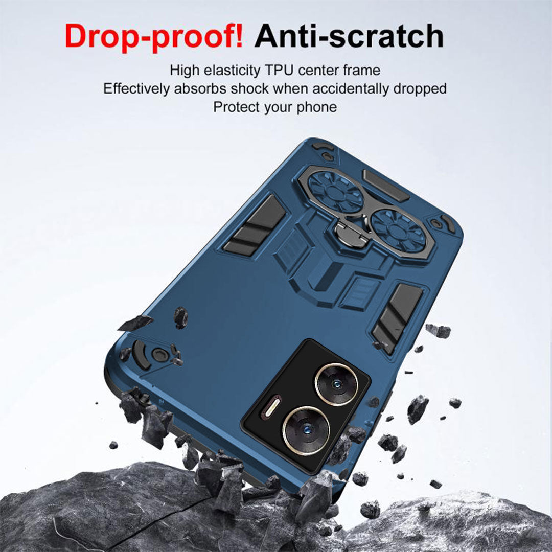 Vivo V29E 5G Armor knight Series Camera Protection 2 in 1 Shockproof Phone Cover with Kickstand