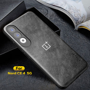 ONEPLUS NORD CE 4 5G Business Style PU LEATHER PROTECTIVE BACK CASE WITH CAMERA PROTECTION