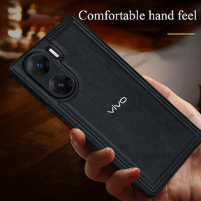 VIVO V29E 5G Vintage Leather Stitched Protective Back Case