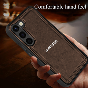 Samsung Galaxy S23 5G Vintage Leather Stitched Protective Back Case