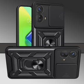 Motorola G85 5G Armor Military-grade Case With Sliding Camera Cover & 360 Kickstand