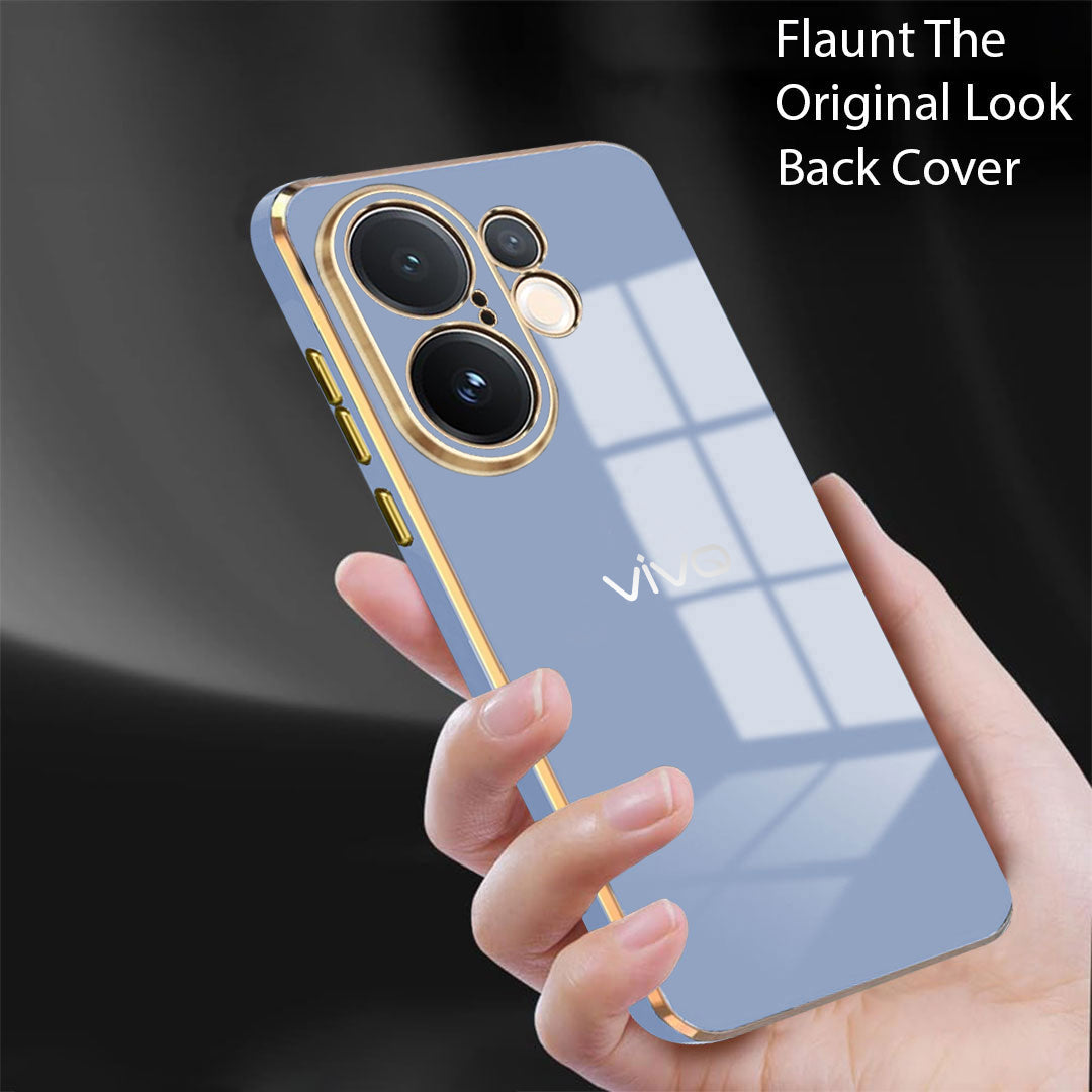 VIVO X200FE 5G ULTRA-SHINE GOLD ELECTROPLATED LUXURIOUS BACK CASE WITH CAMERA PROTECTION