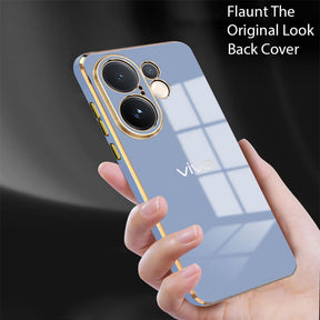 VIVO X200FE 5G ULTRA-SHINE GOLD ELECTROPLATED LUXURIOUS BACK CASE WITH CAMERA PROTECTION