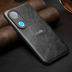 VIVO V50/V50e 5G Business Style PU LEATHER PROTECTIVE BACK CASE WITH CAMERA PROTECTION