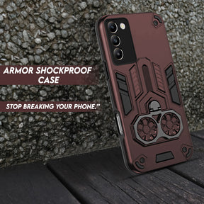 Vivo Y200e 5G Armor knight Series Camera Protection 2 in 1 Shockproof Phone Cover with Kickstand